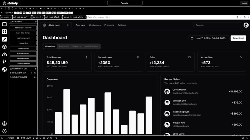 Stellify Landing Page