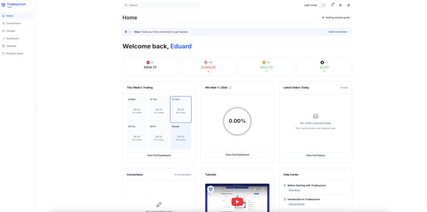 Tradesyncer Landing Page