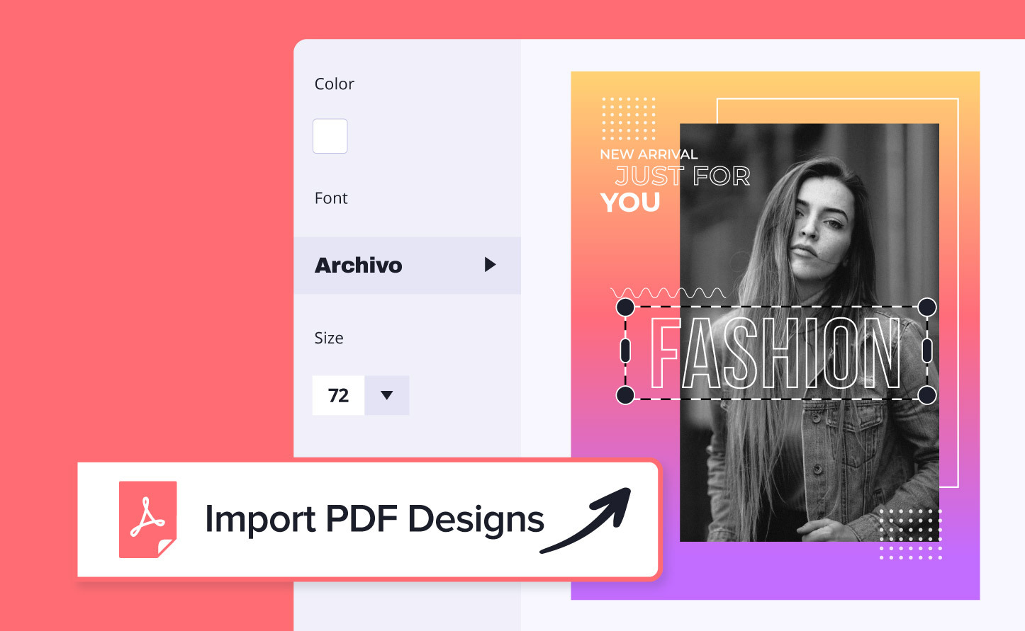 Design Huddle Import design templates from any creation platform using PDF.