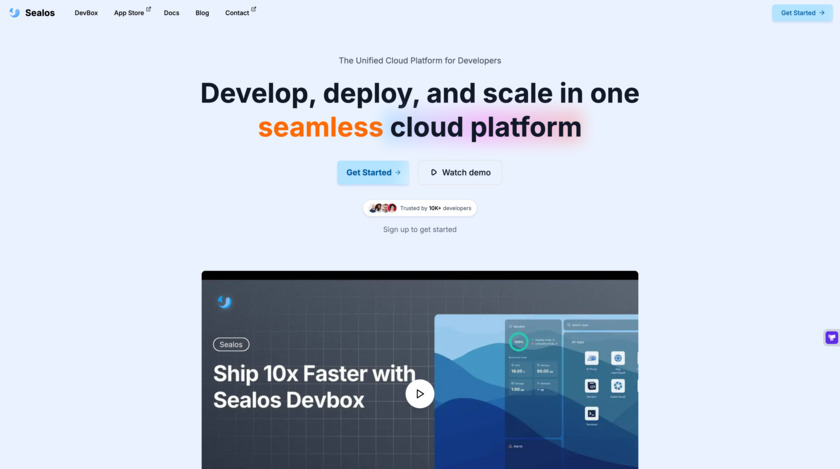 Sealos Landing Page