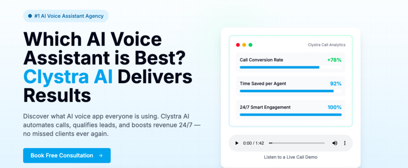 Clystra Landing Page
