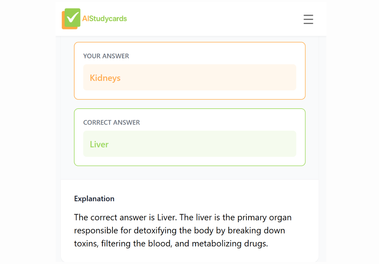 AIStudyCards ai revisions