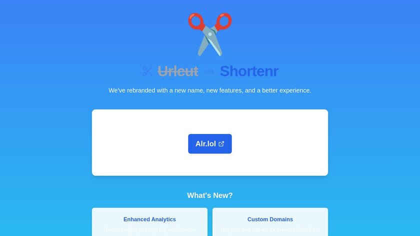 Urlcut Landing Page
