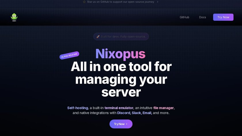 Nixopus Landing Page