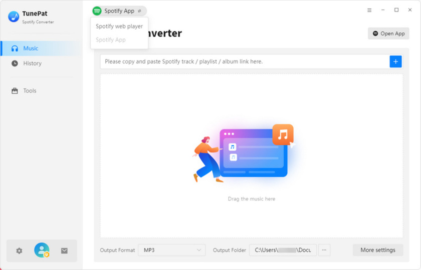 TunePat Spotify Converter Landing Page