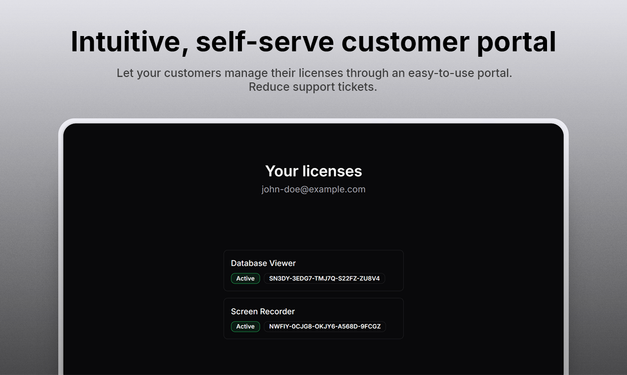 Keyforge.dev Customer portal