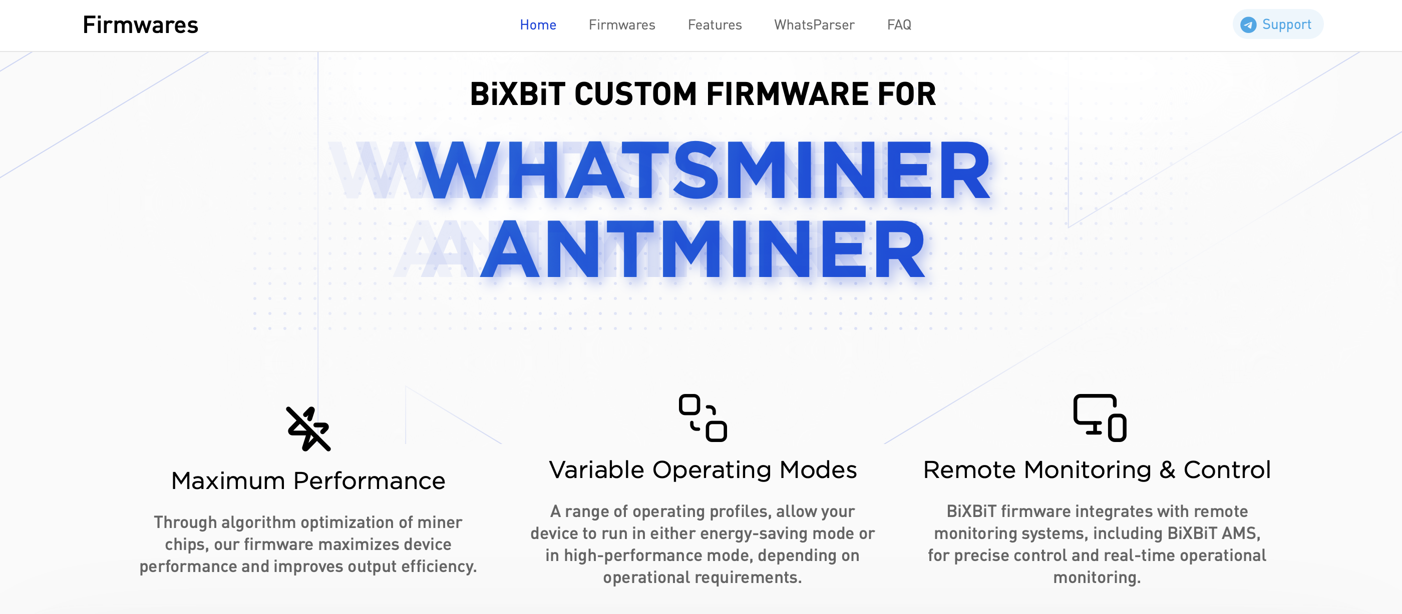 BiXBiT Whatsminer  Antminer Firmware 