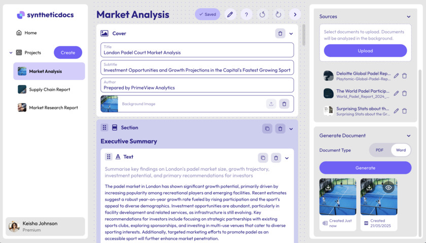 Syntheticdocs.ai Landing Page