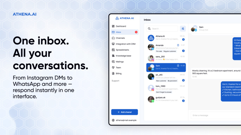 Athena AI Landing Page