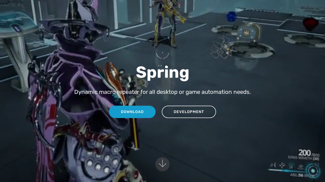 Spring - Dynamic Macro Repeater Landing page