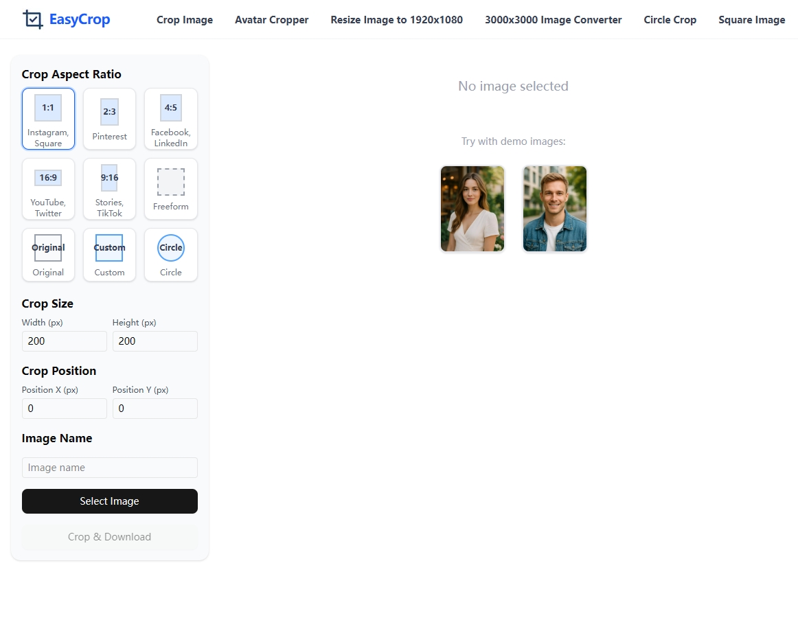 EasyCrop Image cropper