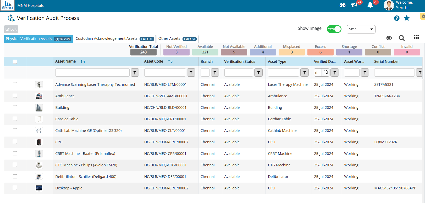 Smart Assets Pro Verification Screen