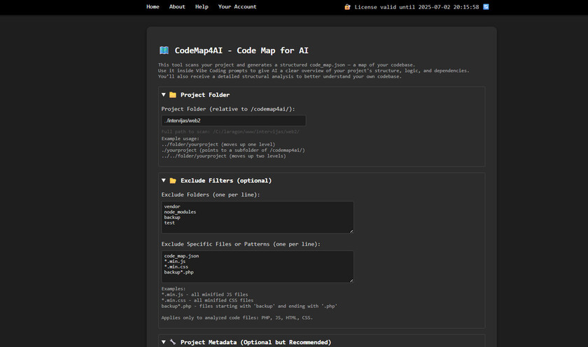 CodeMap4AI Landing Page