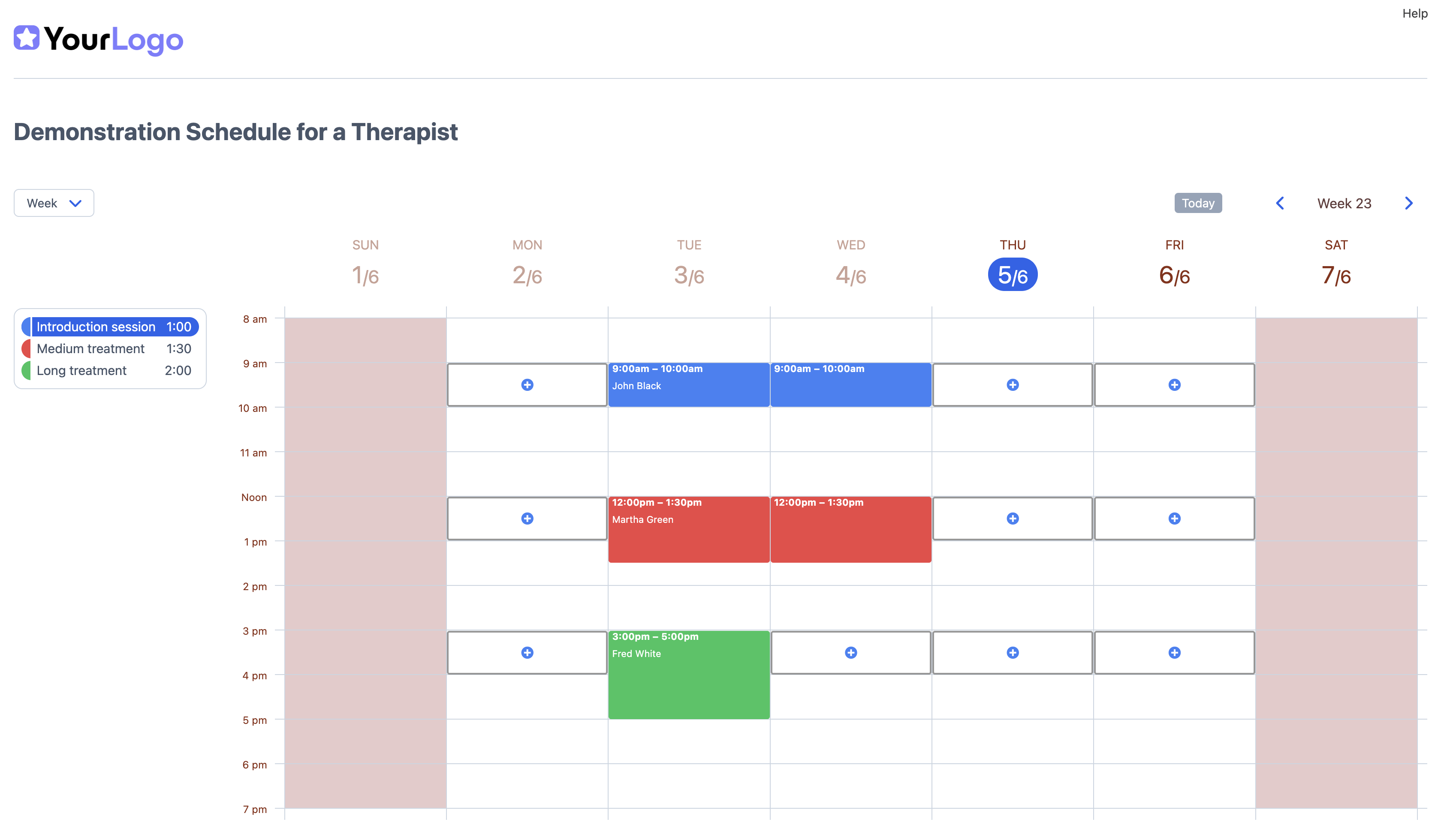 SuperSaaS SuperSaaS - multiple services schedule