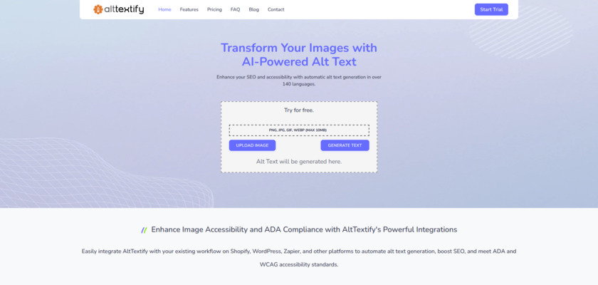 AltTextify Landing Page