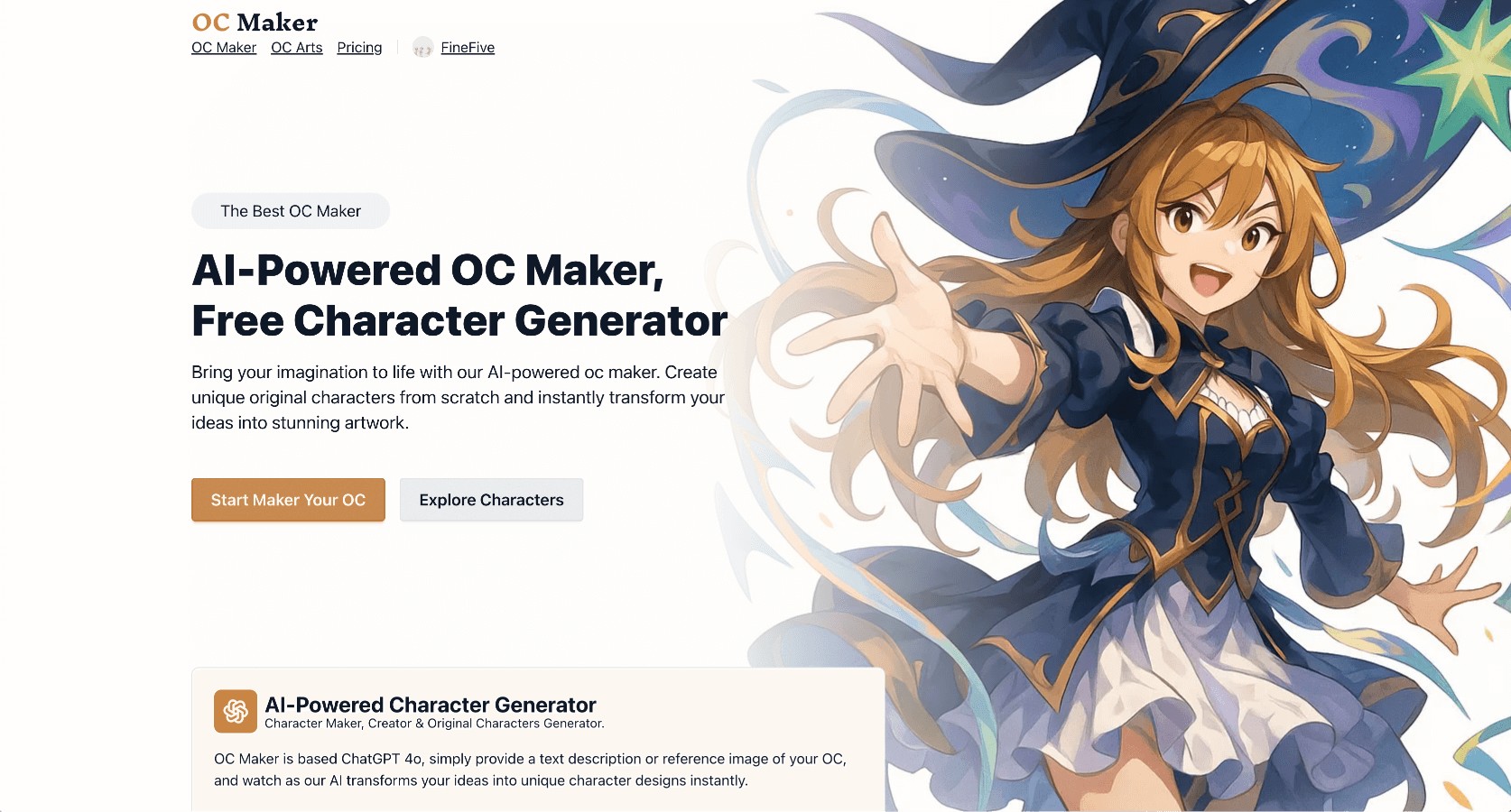 OCMaker.app OC Maker Webpage