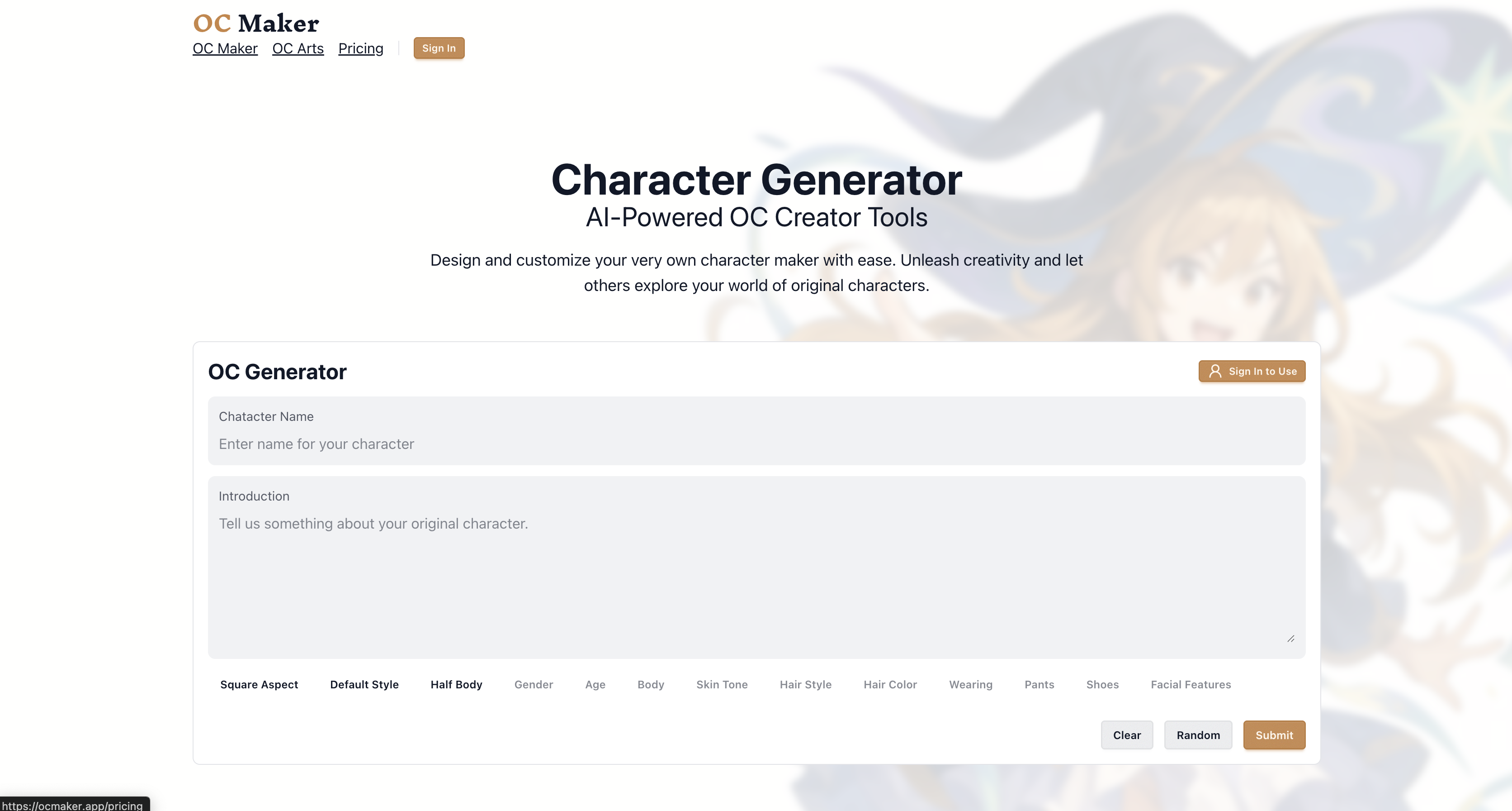 OCMaker.app OC Maker Generator
