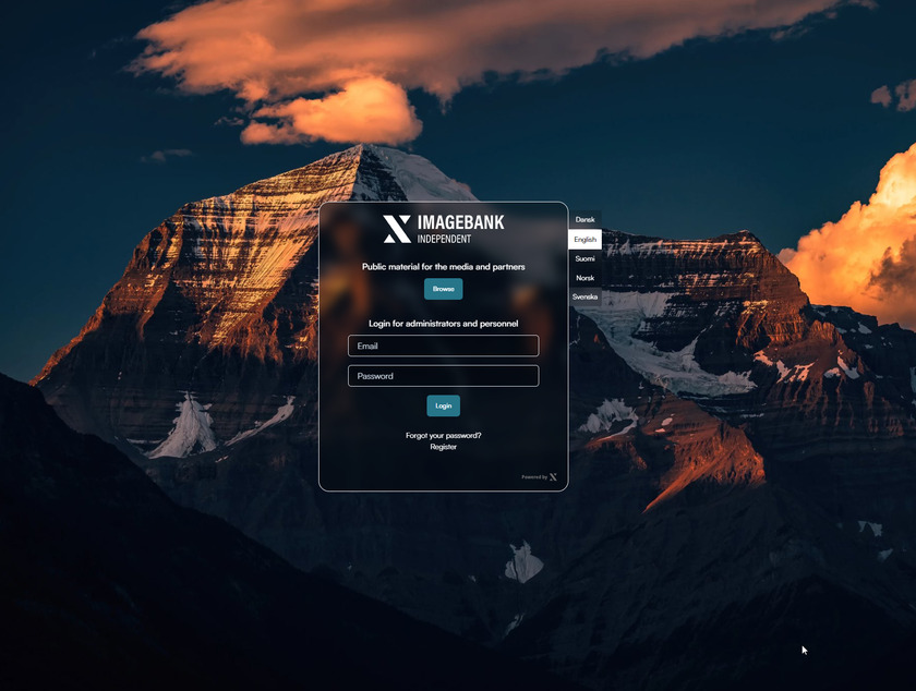 ImageBank X Landing Page