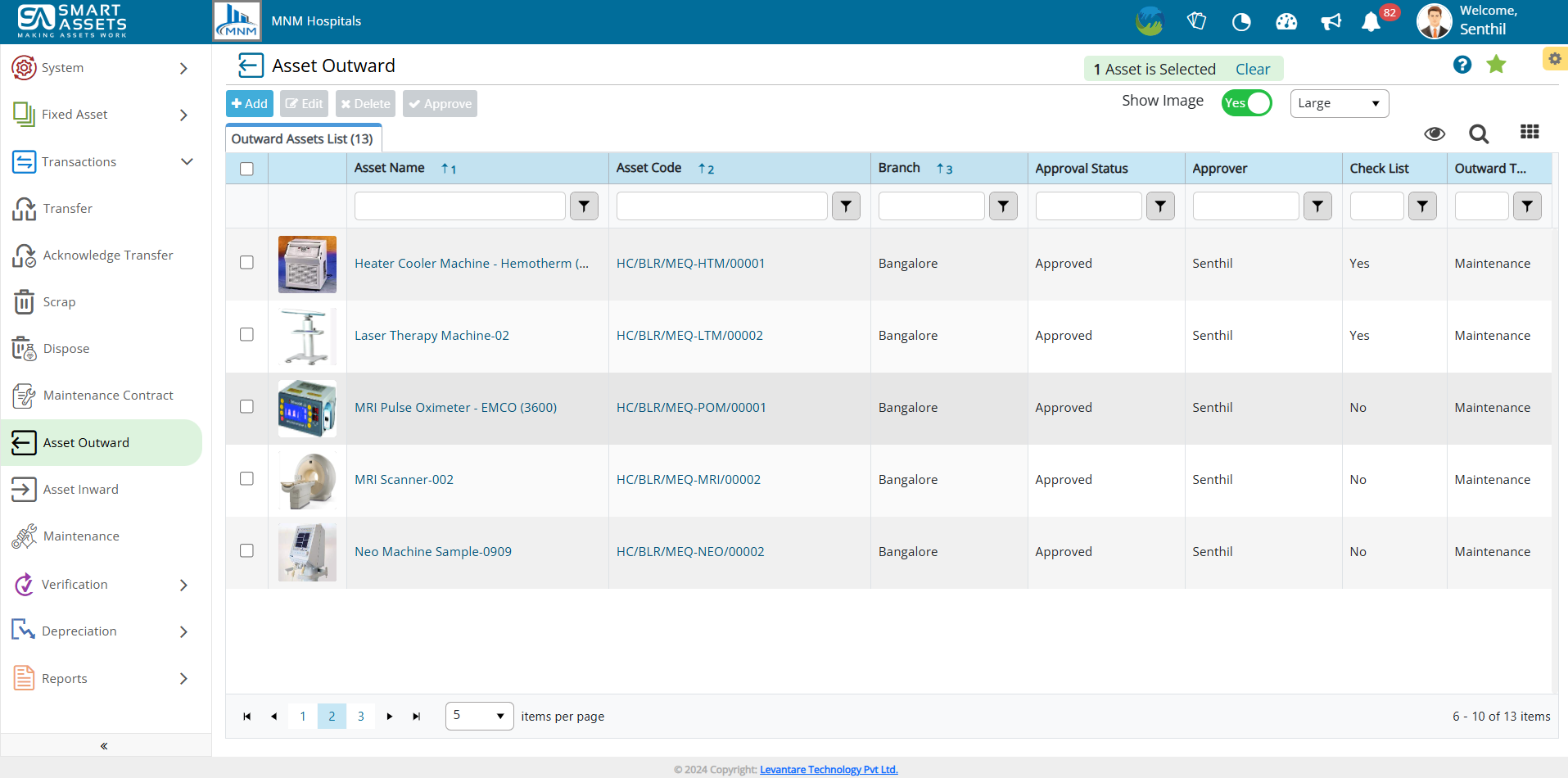 Smart Assets Pro Outward Screen