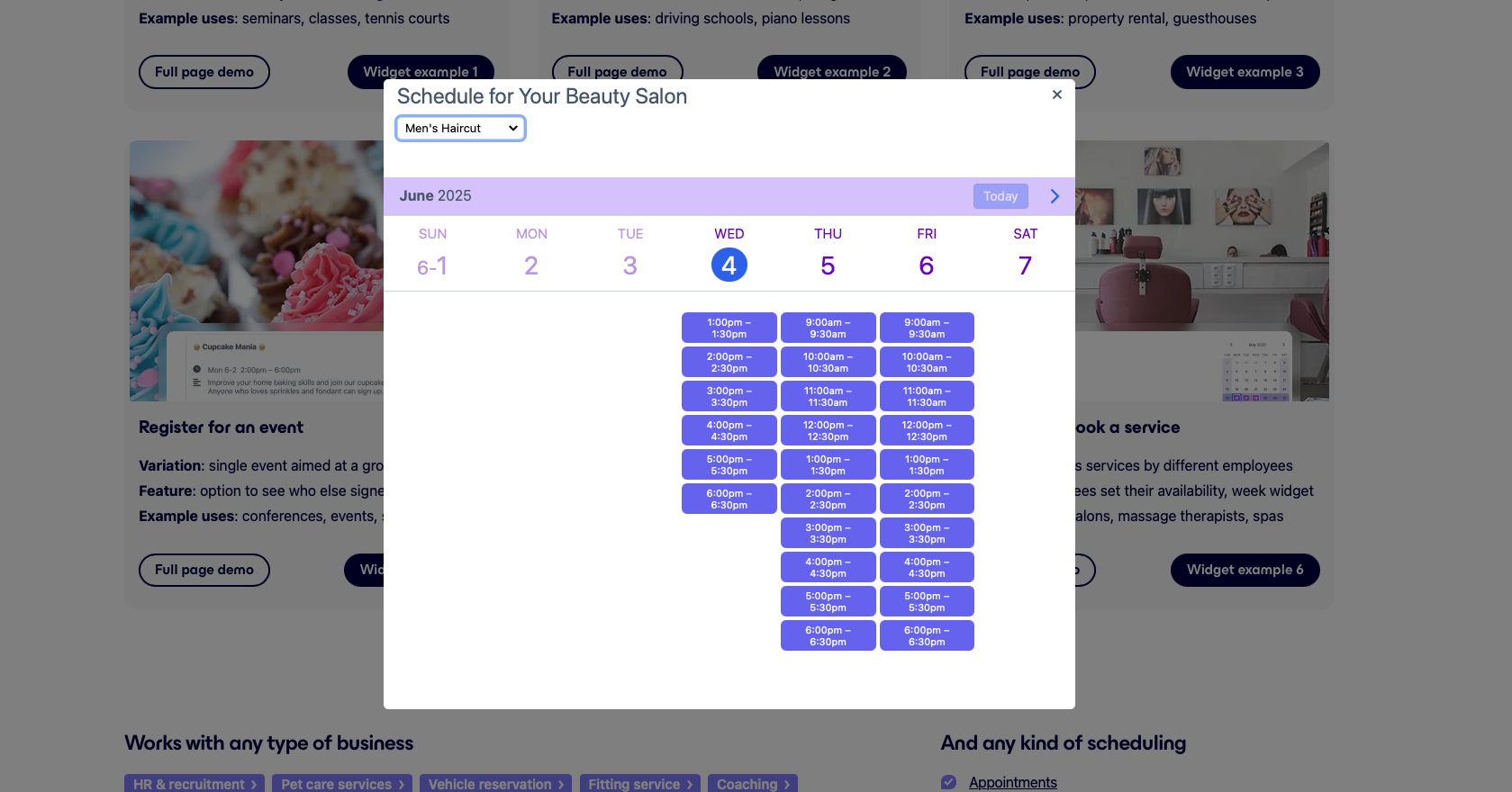 SuperSaaS SuperSaaS - integrate week schedule into your website as a widget
