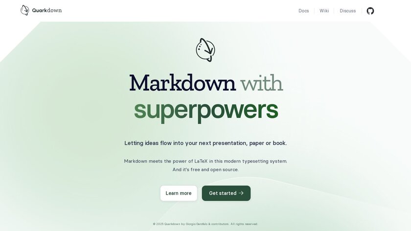 Quarkdown Landing Page