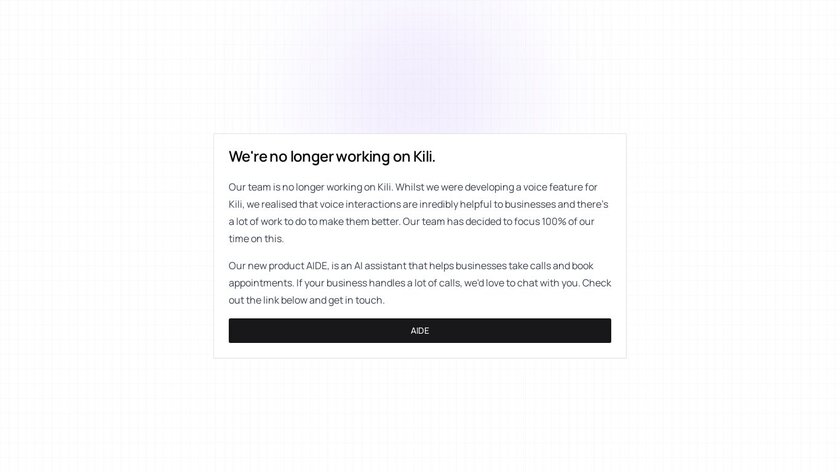 Kili Landing Page