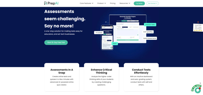 PrepAI Landing Page