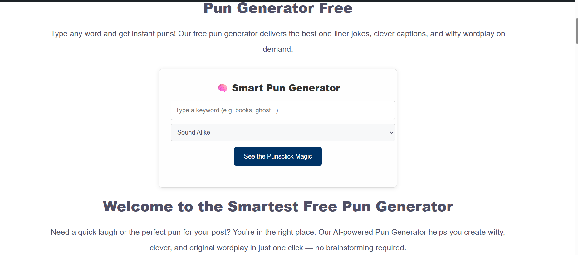 Punsclick.com Punsclick Pun Generator