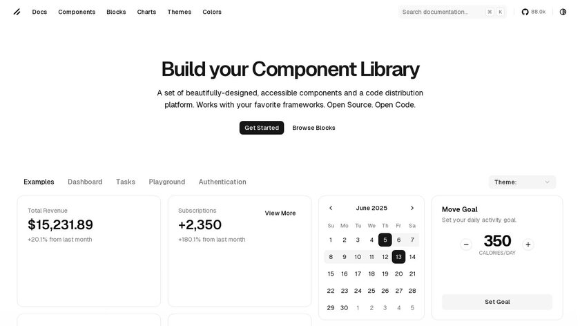 shadcn-ui Landing Page