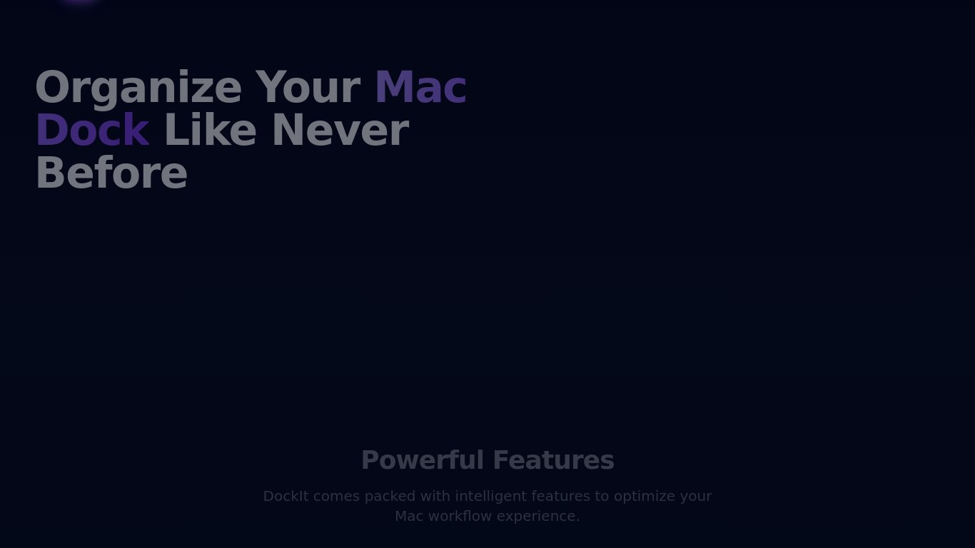 DockIt Space Landing page