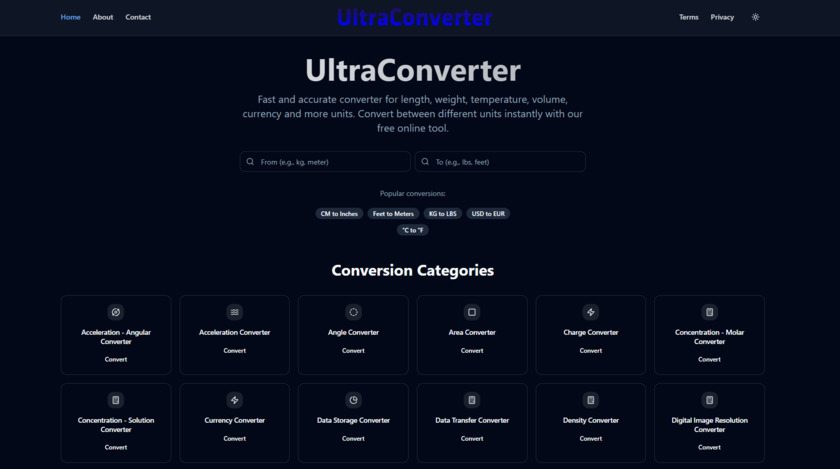 UltraConverter.org Landing Page