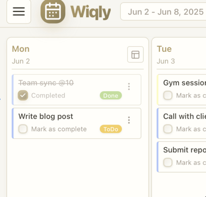 Wiqly.app Landing Page