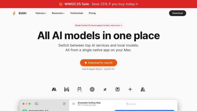 BoltAI Landing Page