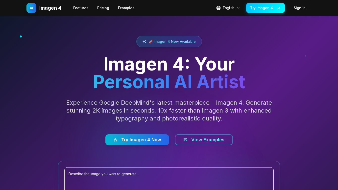 Imagen4.org Landing page