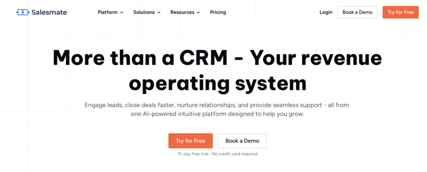 Salesmate Landing Page