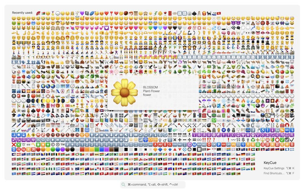 KeyCue Emoji Overview