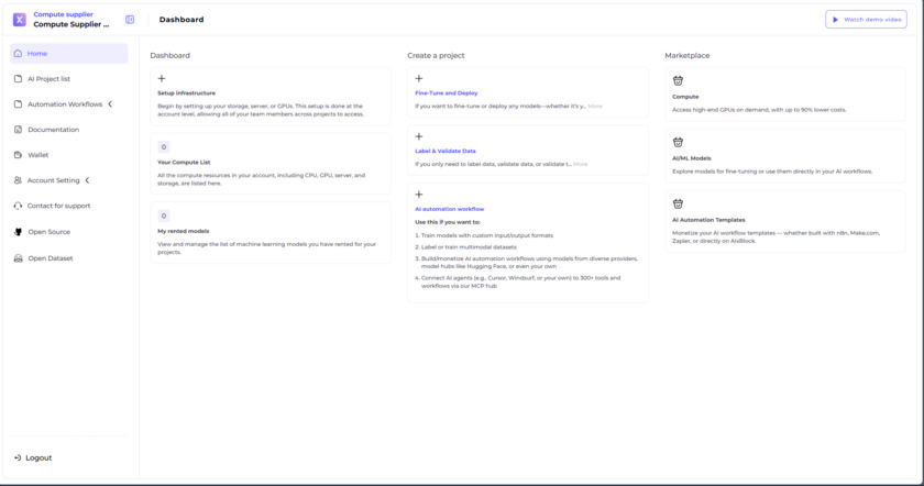 AIxBlock Landing Page