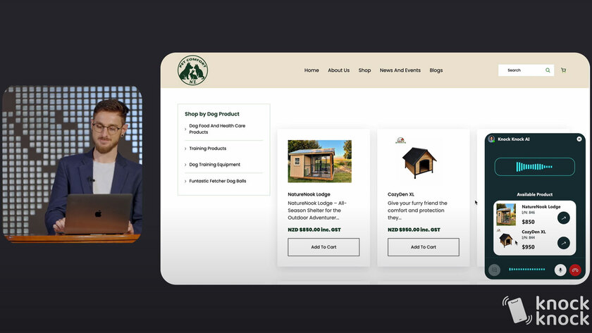 Knock Knock App Landing Page