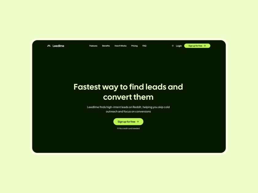 Leedlime Landing Page