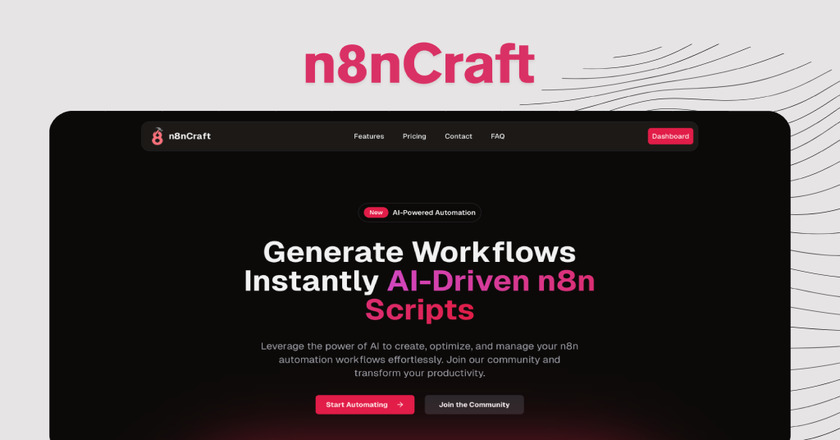 n8nCraft Landing Page