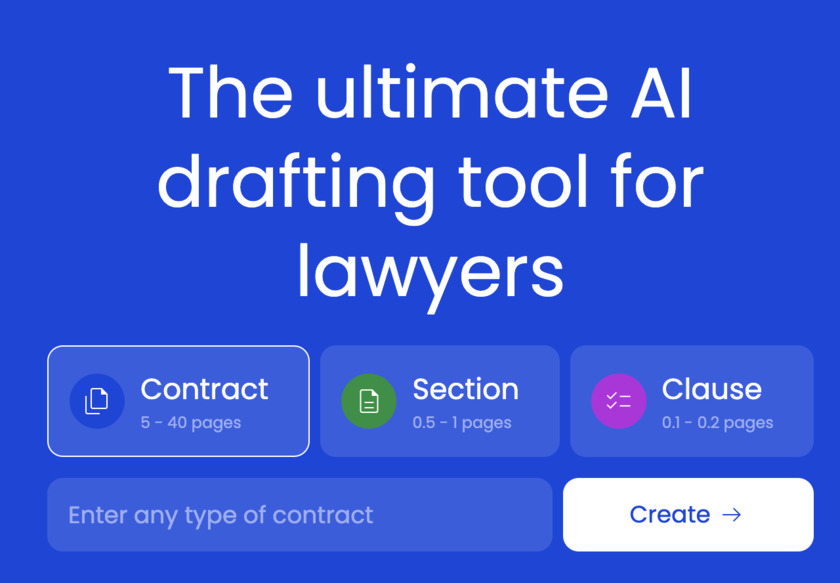 DraftLex Landing Page