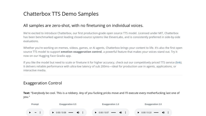 Chatterbox TTS Landing Page