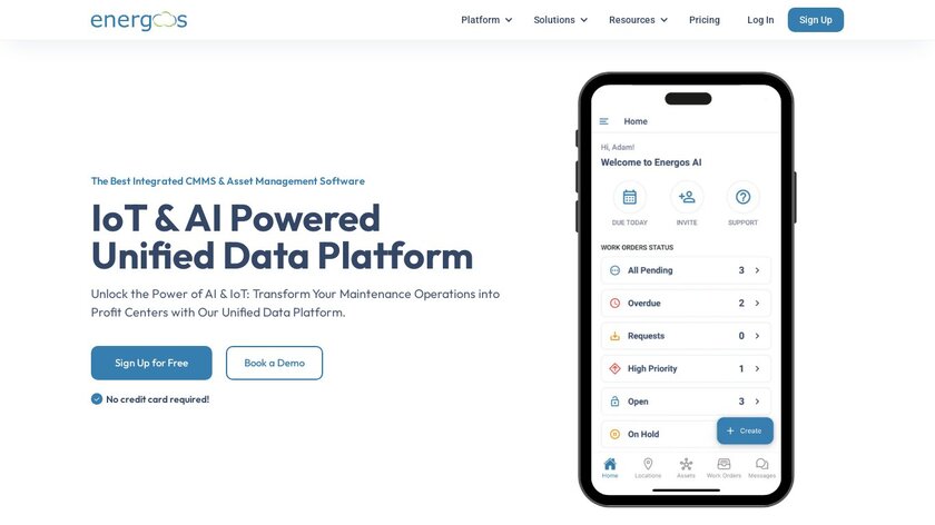 Energos.ai Landing Page