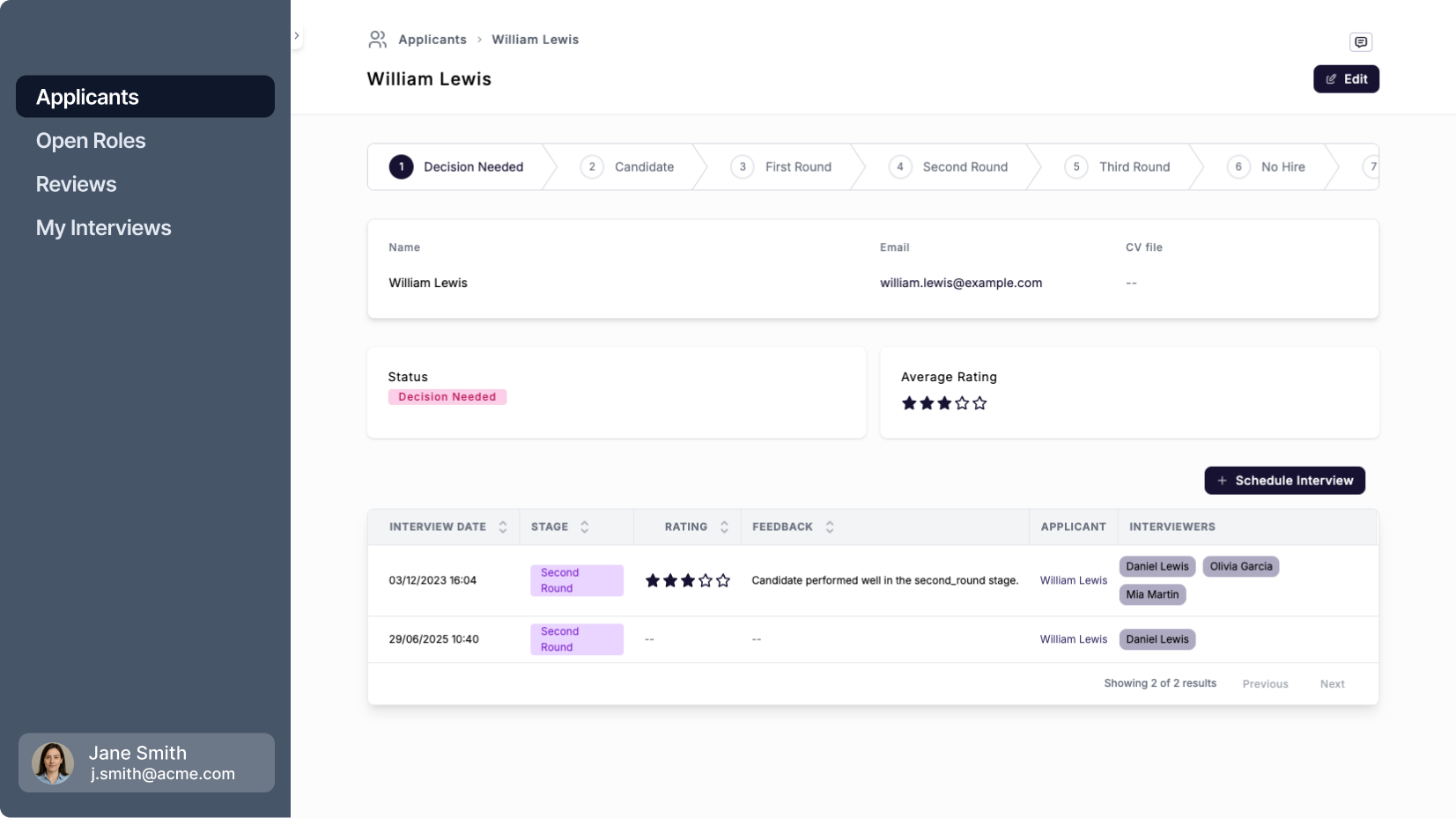 Noloco Team Management example