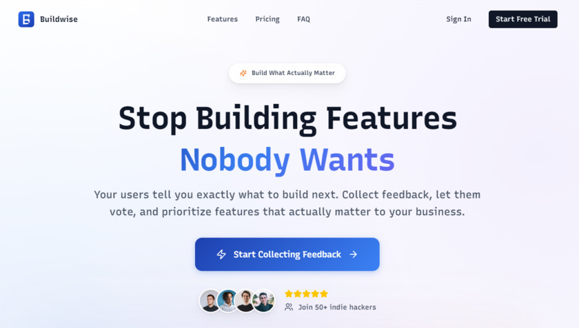 Buildwise.club Landing Page