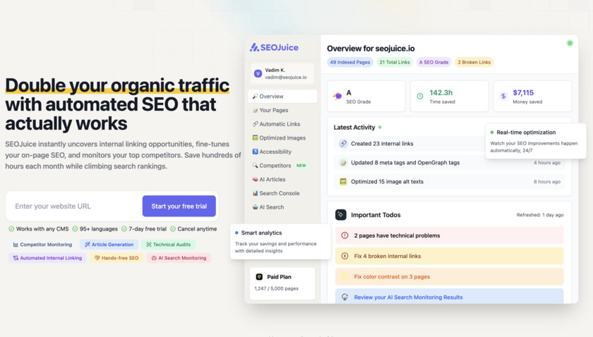 SEOJuice Landing Page