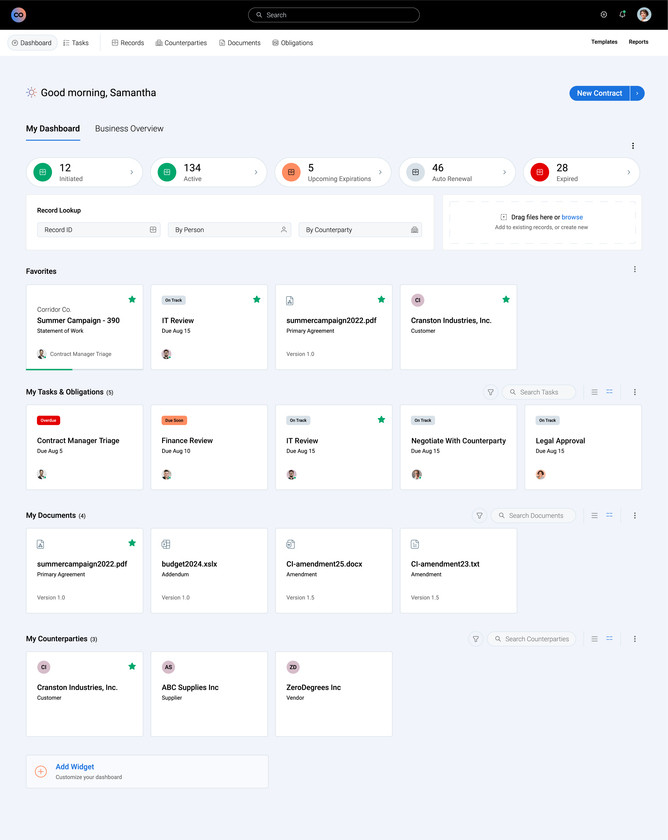 Contracts 365 Landing Page