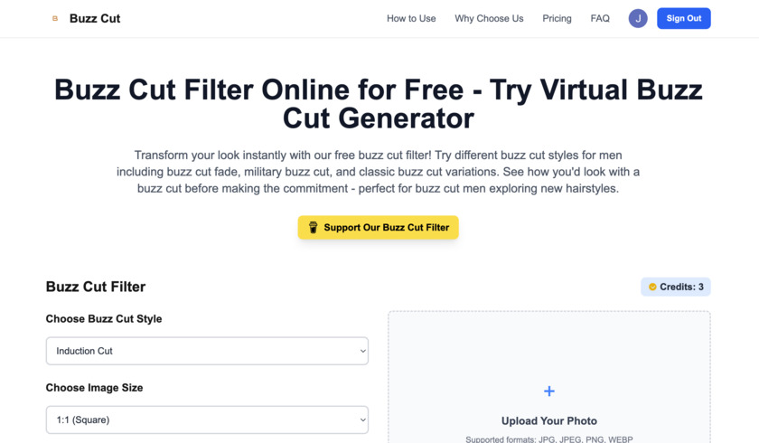 BuzzCutai.org Landing Page
