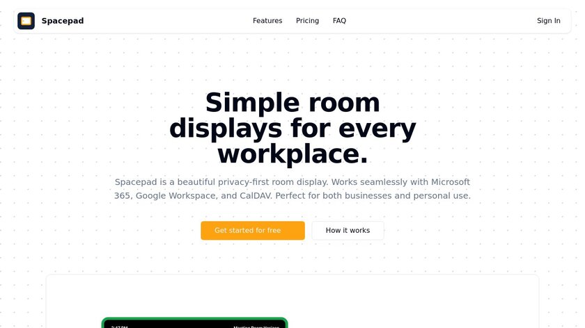 Spacepad Landing Page