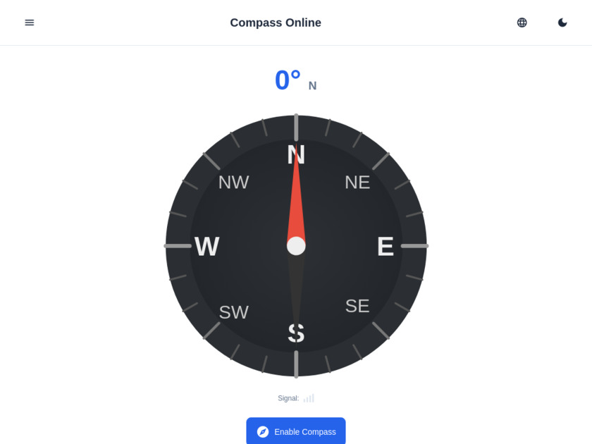 Compass Online Landing Page